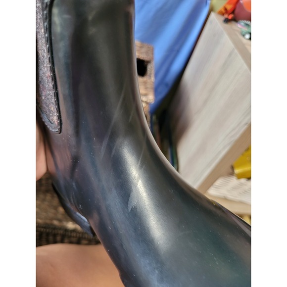 UGG Women's Stefana Waterproof Rubber Boot Black Size 6 Tall - Picture 15 of 16